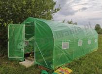 Aranżacja: Tunel foliowy z metalowym stelażem 3x6m z drzwiami na zawiasach - Jasmin – zielony