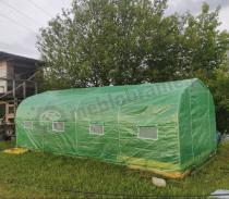 Aranżacja: Tunel foliowy z metalowym stelażem 3x6m z drzwiami na zawiasach - Jasmin – zielony