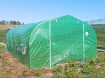 Aranżacja: Tunel foliowy z metalowym stelażem 3x6m z drzwiami na zawiasach - Jasmin – zielony