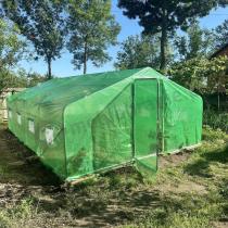 Aranżacja: Tunel foliowy z metalowym stelażem 4x6m z drzwiami na zawiasach - Jasmin – zielony