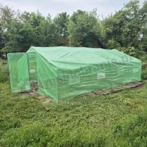 Aranżacja: Tunel foliowy z metalowym stelażem 4x6m z drzwiami na zawiasach - Jasmin – zielony