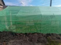 Aranżacja: Tunel foliowy z metalowym stelażem 4x6m z drzwiami na zawiasach - Jasmin – zielony