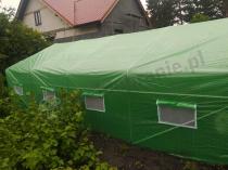 Aranżacja: Tunel foliowy z metalowym stelażem 4x6m z drzwiami na zawiasach - Jasmin – zielony