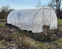 Aranżacja: Tunel foliowy z metalowym stelażem i drzwiami 3x6m – biały