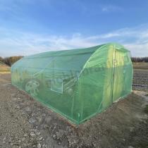 Aranżacja: Tunel foliowy z metalowym stelażem i drzwiami 4x6m – zielony