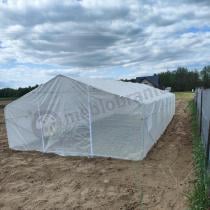 Aranżacja: Tunel foliowy z metalowym stelażem i podwójnymi drzwiami 4x9m Jasmin – biały