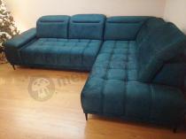 Aranżacja: Turkusowy narożnik z szerokim siedziskiem Focus L 278x204cm Salvador 11 – petrol prawy