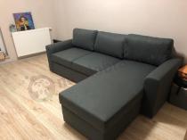 Aranżacja: Uniwersalny narożnik ciemnoszary do salonu Flemingsburg 226x165 cm