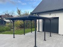 Aranżacja: Wiata garażowa jednospadowa metalowa Benno 3x4m - Grey