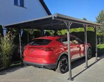 Aranżacja: Wiata garażowa jednospadowa metalowa Benno 3x4m - Grey