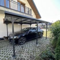 Aranżacja: Wiata garażowa jednospadowa metalowa Benno 3x4m - Grey
