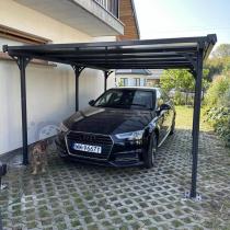 Aranżacja: Wiata garażowa jednospadowa metalowa Benno 3x4m - Grey