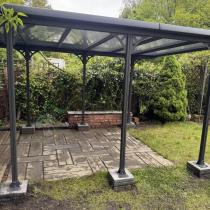Aranżacja: Wiata garażowa jednospadowa metalowa Benno 3x4m - Grey