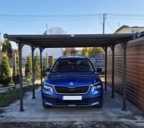 Aranżacja: Wiata garażowa metalowa Benno 3x4m - Grey