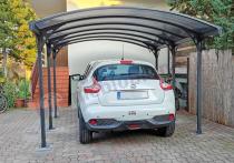 Aranżacja: Wiata garażowa metalowa samochodowa Axel 3x4,4m - Grey