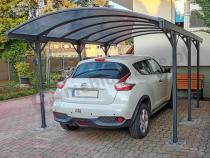 Aranżacja: Wiata garażowa metalowa samochodowa Axel 3x4,4m - Grey