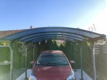 Aranżacja: Wiata garażowa metalowa samochodowa Axel 3x4,4m - Grey