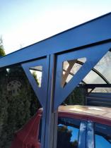 Aranżacja: Wiata garażowa metalowa samochodowa Axel 3x4,4m - Grey