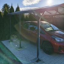 Aranżacja: Wiata garażowa metalowa samochodowa Axel 3x4,4m - Grey