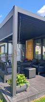 Aranżacja: Wolnostojąca pergola na taras 3x4 z oświetleniem LED Nefir - Antracite