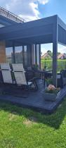 Aranżacja: Wolnostojąca pergola na taras 3x4 z oświetleniem LED Nefir - Antracite