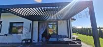 Aranżacja: Wolnostojąca pergola na taras 3x4 z oświetleniem LED Nefir 2.0 - Antracite
