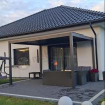 Aranżacja: Wolnostojąca pergola na taras 3x4 z oświetleniem LED Nefir 2.0 - Antracite