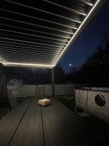 Aranżacja: Wolnostojąca pergola na taras 3x4 z oświetleniem LED Nefir 2.0 - Antracite