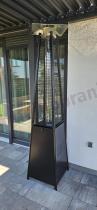 Aranżacja: Wysoki stożkowy ogrzewacz gazowy typu piramida do ogrodu Flami 227 cm - Black