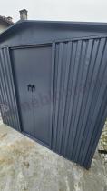 Aranżacja: Wytrzymały domek narzędziowy metalowy Hartt 240x120x200cm - Antracyt A16