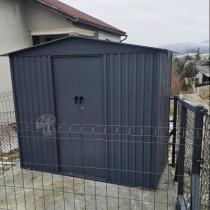 Aranżacja: Wytrzymały domek narzędziowy metalowy Hartt 240x120x200cm - Antracyt A16