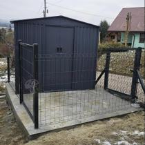 Aranżacja: Wytrzymały domek narzędziowy metalowy Hartt 240x120x200cm - Antracyt A16