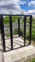 Aranżacja: Wzmacniany domek narzędziowy metalowy Dettel Plus 180x180x205cm - drzwi na zawiasach - Wooden