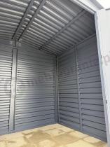 Aranżacja: Wzmacniany domek narzędziowy metalowy Dettel Plus 240x180x205cm - drzwi na zawiasach - Antracite A16