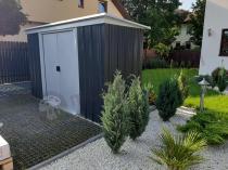 Aranżacja: Yardmaster 104 APZ szopa ogrodowa metalowa Anthracite (~3,5m2)