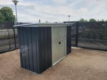 Aranżacja: Yardmaster 104 APZ szopa ogrodowa metalowa Anthracite (~3,5m2)