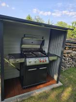 Aranżacja: Zadaszenie na drewno opałowe metalowa drewutnia Lemmer 182x89x190
