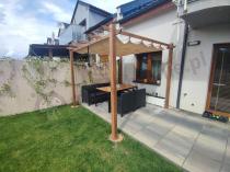 Aranżacja: Zadaszenie na taras 3x3m Pergola Kirn - Cream Wood