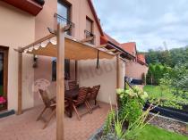 Aranżacja: Zadaszenie na taras z zasłonami 3x3m Pergola Kirn - Cream Wood