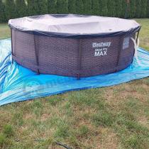 Aranżacja: Zestaw Basen okrągły BESTWAY 366x366x100cm Steel Pro MAX 56709