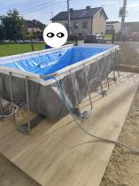 Aranżacja: Zestaw Basen prostokątny na stelażu BESTWAY 404x201x100cm Power Steel 56441