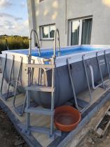Aranżacja: Zestaw Basen prostokątny na stelażu BESTWAY 404x201x100cm Power Steel 56441