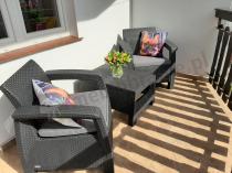 Aranżacja: Zestaw Corfu Weekend Curver Antracyt/Grafit - meble na balkon