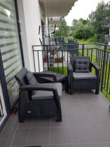 Aranżacja: Zestaw Corfu Weekend Curver Antracyt/Grafit - meble na balkon