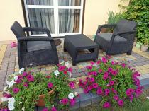 Aranżacja: Zestaw Corfu Weekend Curver Antracyt/Grafit - meble na balkon