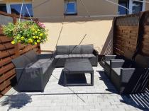 Aranżacja: Zestaw dla 8 osób ze stołem podnoszonym KFLM8 grafit