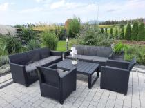 Aranżacja: Zestaw dla 8 osób ze stołem podnoszonym KFLM8 grafit