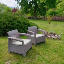 Aranżacja: Zestaw foteli Corfu Duo Curver Cappuccino