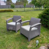 Aranżacja: Zestaw foteli Corfu Duo Curver Cappuccino