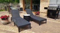 Aranżacja: Zestaw leżaków ogrodowych Jaipur Sun Lounger grafitowy